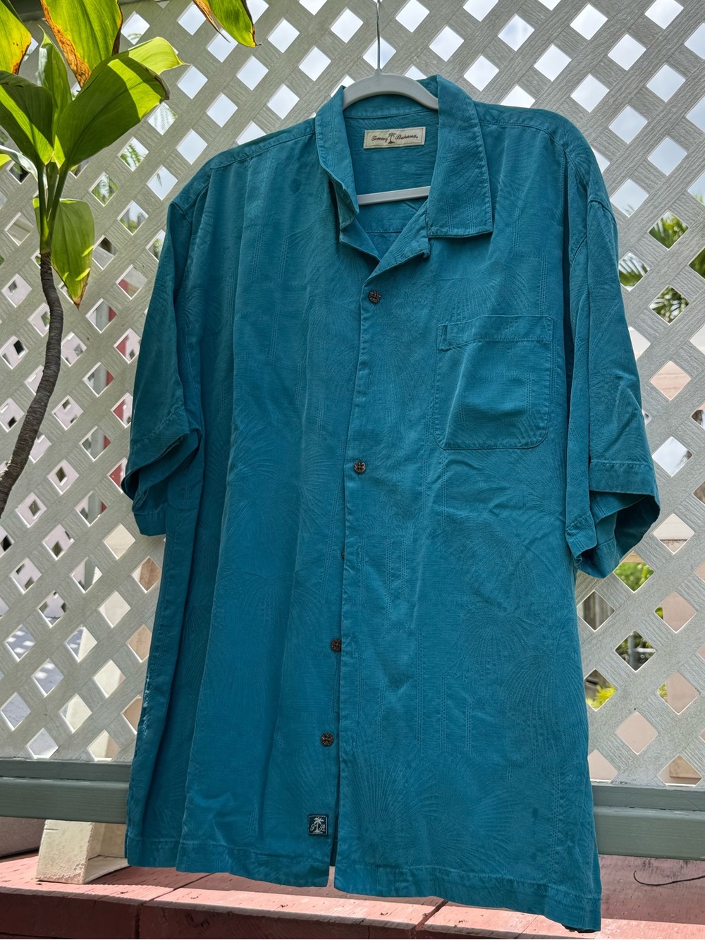 Tommy Bahama Teal Short-Sleeve Button-Down Shirt